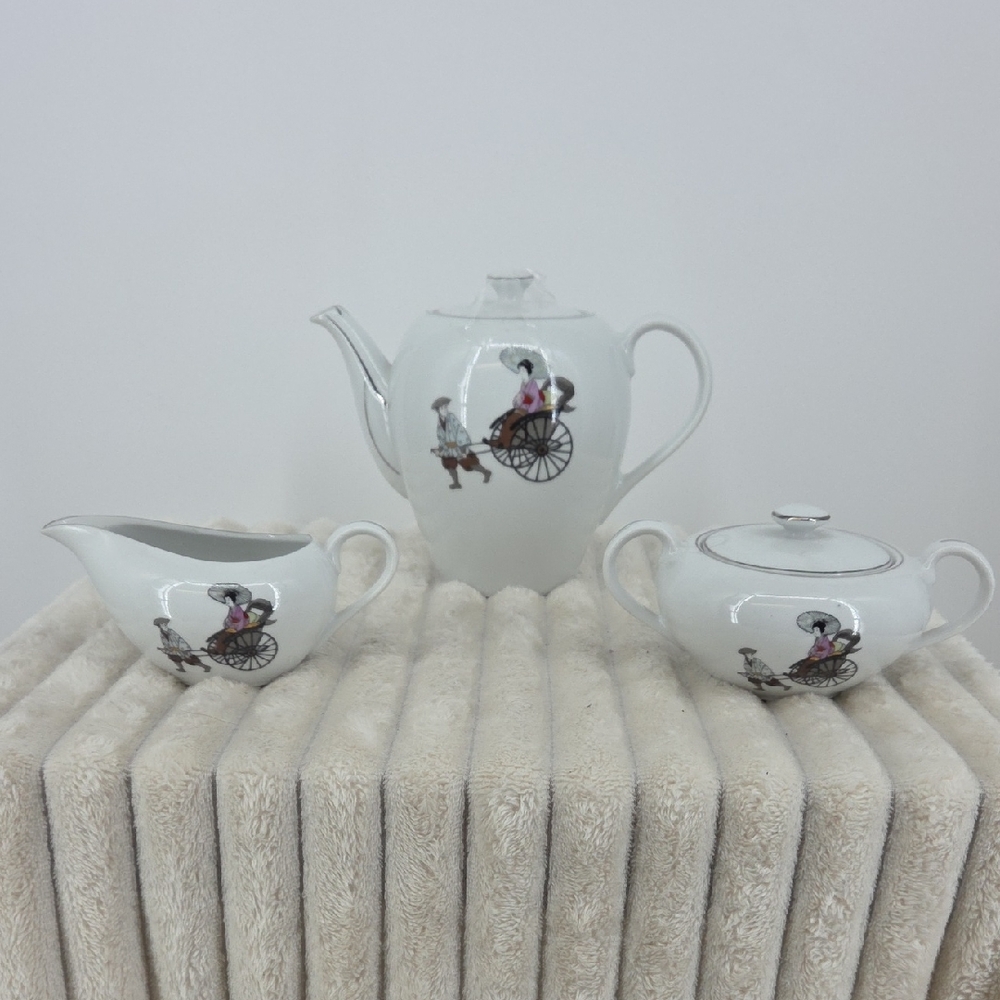 Arita Japan China Teaware With Oriental Theme